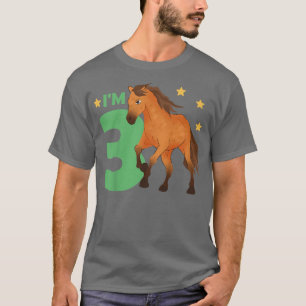 Camiseta Niños niños 3 años Caballo de cumpleaños 3 años R