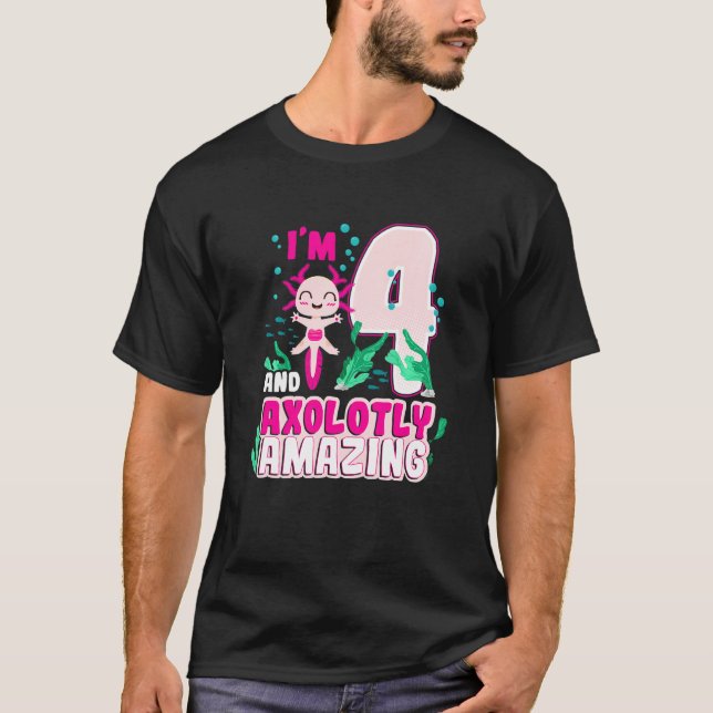 Camiseta Niños niños 4º cumpleaños Cuatro Ax asombroso de 4 (Anverso)
