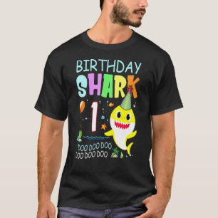 Camiseta Niños niños bebé tiburón de 1 año primer cumpleaño