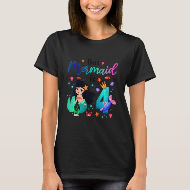 Camiseta Niños Niños Chicas De 4 Años Nacimiento Natación E (Anverso)