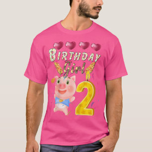 Camiseta Niños niños de 2 años de edad Chica de cumpleaños 