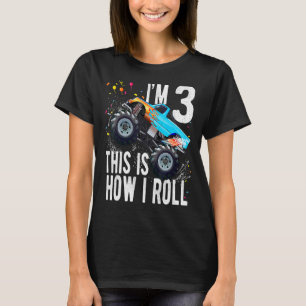 Camiseta Niños niños de 3 años Monster Tru