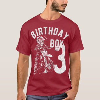 Camiseta Niños niños de 3 años niño Cumpleaños Niño Dirt Bi