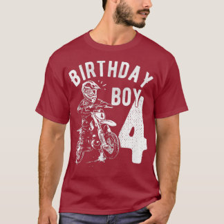 Camiseta Niños niños de 4 años niño Cumpleaños Chico Dirt B