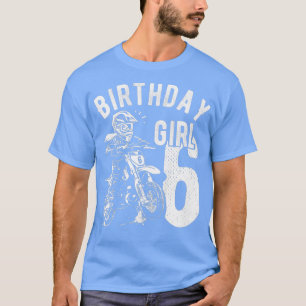 Camiseta Niños niños de 6 años chicas de cumpleaños Moto en