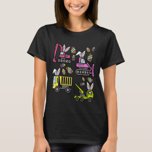 Camiseta Niños Niños Día de Pascua Crane Trucos Construcció