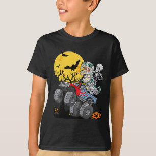 Camiseta Niños niños esqueletos monstruo Camión de la luna 