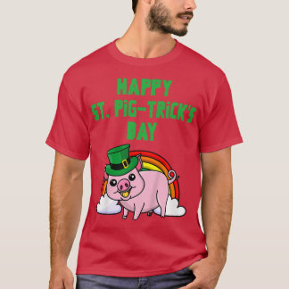 Camiseta Niños Niños Feliz Día de Trucos de San Cerdo Chica