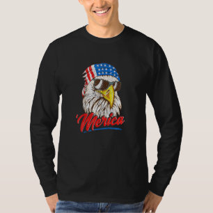 Camiseta Niños Niños Merica Merica Águila Gritando Águila
