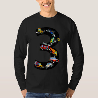 Camiseta Niños Niños Niños Vehículos de automóviles 3 años 