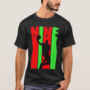 Camiseta Niños Niños Noveno Baloncesto Cumpleaños 9 Retro Ú