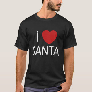 Camiseta Niños niños pequeños amo a Santa Claus Chicas de n
