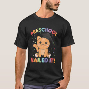 Camiseta Niños Niños Preescolar Lo Logró Gato Graduación
