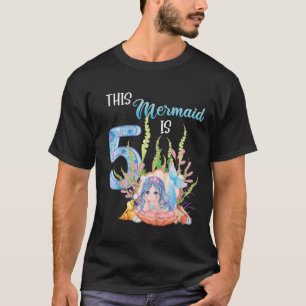 Camiseta Niños Niños Quinto Cumpleaños Chica Sirvienta de 5