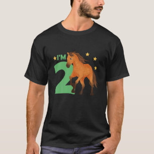Camiseta Niños Niños Segundo Aniversario Caballo De Dos Año