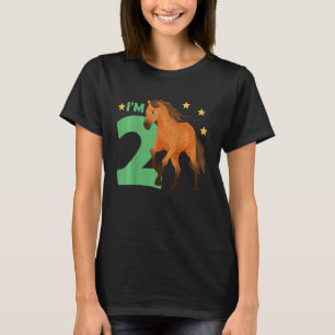 Camiseta Niños niños segundo caballo de cumpleaños de dos a
