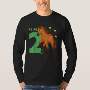 Camiseta Niños niños segundo caballo de cumpleaños de dos a