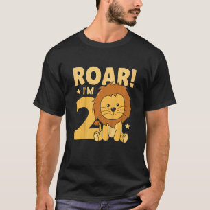 Camiseta Niños niños Segundo cumpleaños León de 2 años de e