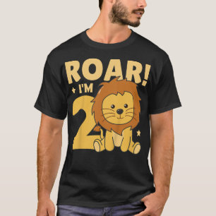 Camiseta Niños niños Segundo cumpleaños León de 2 años de e