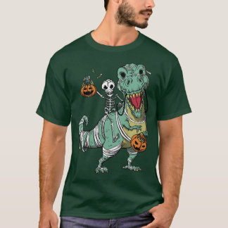 Camiseta Niños niños T re dinosaurio halloween calabazas es