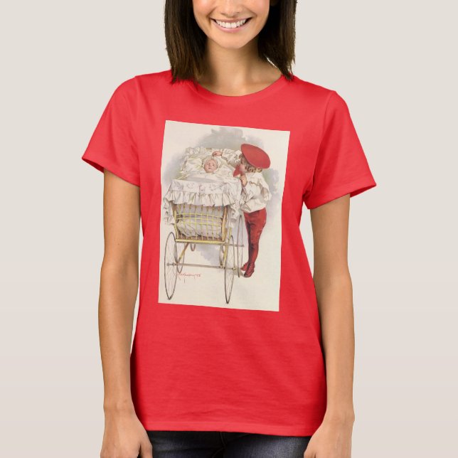 Camiseta Niños, niños y bebés victorianos de época en Pram (Anverso)