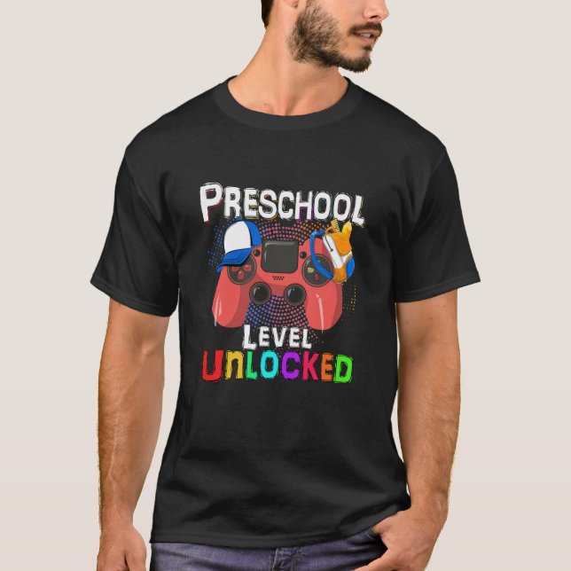 Camiseta Niños Nivelando el jugador de video preescolar des (Anverso)
