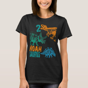 Camiseta Niños Noah Saurus 2º cumpleaños Boys Rex Bday Fies