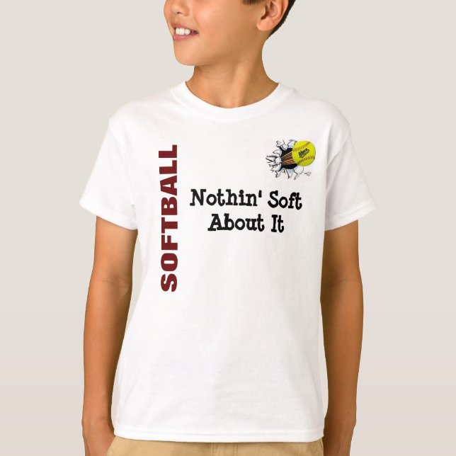 Camiseta NIÑOS Nothin suave sobre softball (Anverso)