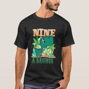 Camiseta Niños Noveno Brithday Dinosaur Rex 9 Año
