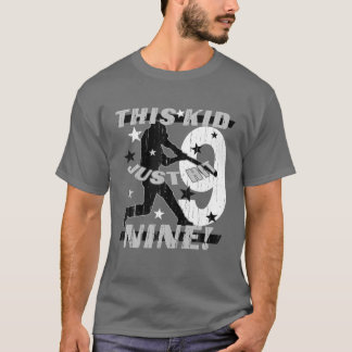 Camiseta Niños Noveno Cumpleaños Béisbol Glove Niños De 9 A