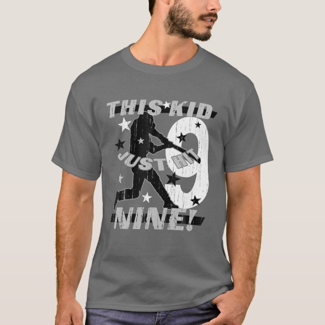 Camiseta Niños Noveno Cumpleaños Béisbol Glove Niños De 9 A (Anverso)