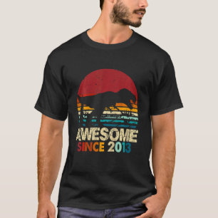 Camiseta Niños Noveno cumpleaños Dinosaur Rex Impresionante