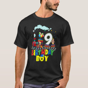 Camiseta Niños Noveno Tren de Cumpleaños Niños Locomotora d