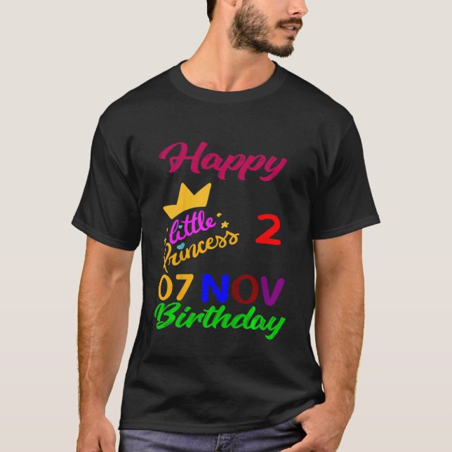 Camiseta Niños Noviembre Chicas Cumpleaños 7 Noviembre 2014 (Anverso)