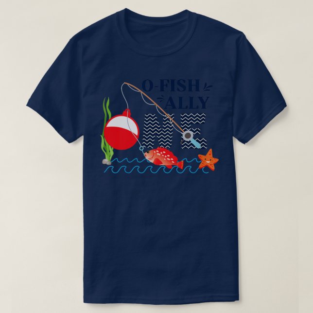 Camiseta Niños O Peces Aliados Primera Fiesta de Cumpleaños (Diseño del anverso)