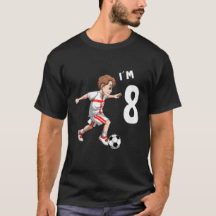 Camiseta Niños ocho cumpleaños fútbol Inglaterra Niño de 8 