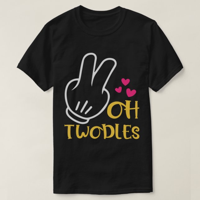 Camiseta Niños Oh niños gemelos Feliz segundo cumpleaños pa (Diseño del anverso)