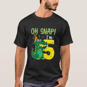 Camiseta Niños Oh Snap Soy 5 Cocodrilo 5.º Alligato De Cu