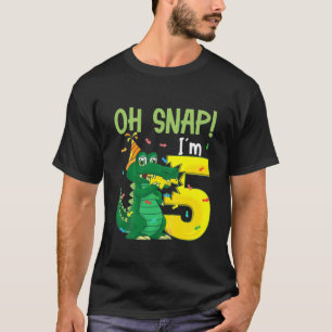 Camiseta Niños Oh Snap Soy 5 Cocodrilo 5.º Alligato De Cump