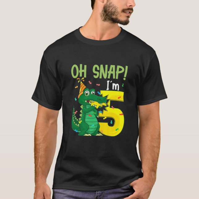 Camiseta Niños Oh Snap Soy 5 Cocodrilo 5.º Alligato De Cump (Anverso)