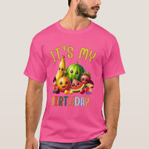 Camiseta Niños, oí, es mi bebé, familia de frutas de cumple