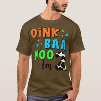 Camiseta Niños Oink Baa Mooo Tengo 2 Bebés Granjero Segundo