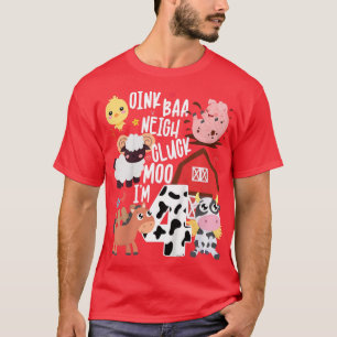 Camiseta Niños Oink Baa Neigh Cluck Moo I'm Four Year Farm
