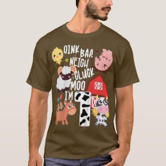 Camiseta Niños Oink Baa Neigh Cluck Moo I'm One Farmer 1er