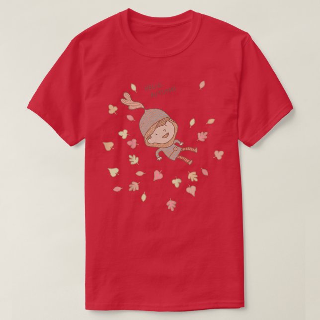 Camiseta Niños Oli hola otoño (Diseño del anverso)