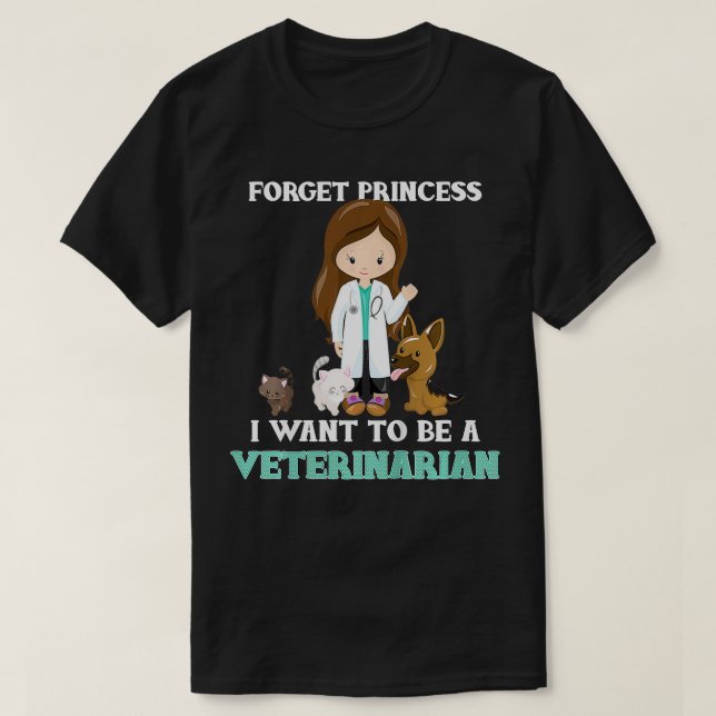Camiseta Niños olvidan que quiero ser veterinario (Diseño del anverso)