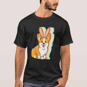 Camiseta Niños Orejas de Conejito Corgi Día de Pascua Cacho