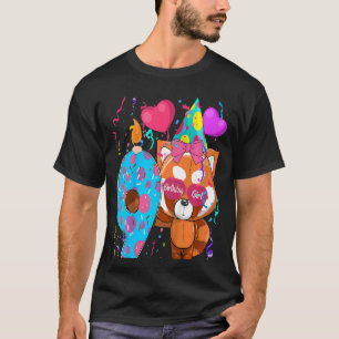 Camiseta Niños Panda rojo Noveno Chica de cumpleaños Tengo