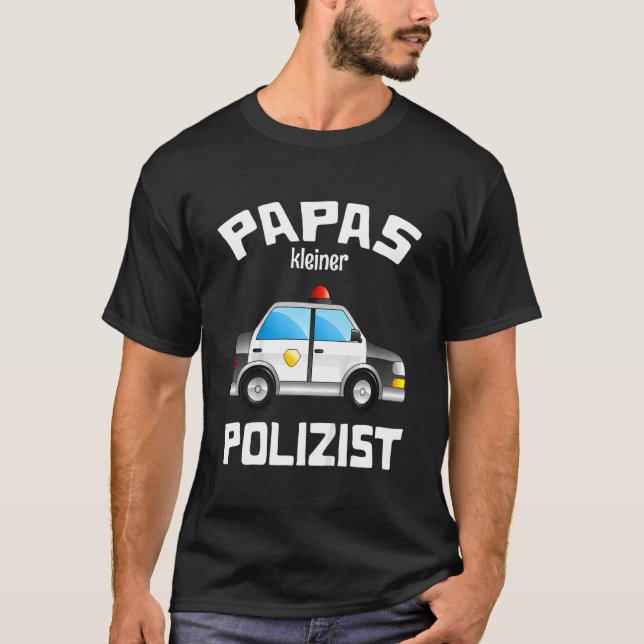 Camiseta Niños Papas Pequeño Oficial de Policía Unidad de C (Anverso)