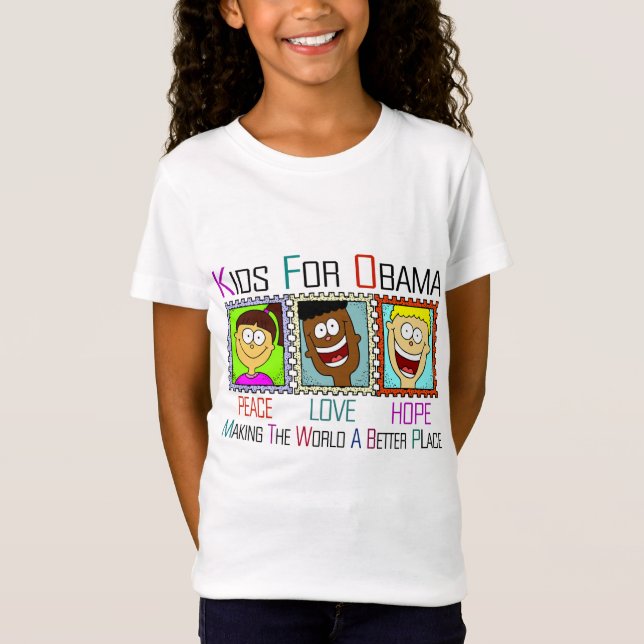 CAMISETA NIÑOS PARA OBAMA (Anverso)
